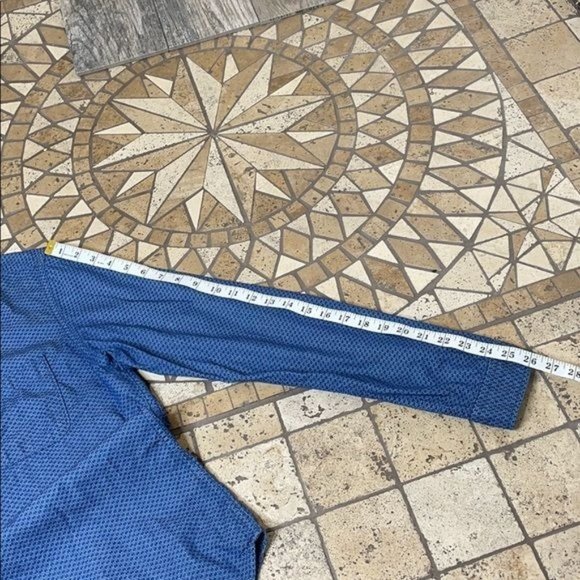 BOSSINI MEN'S Slim Fit Button Down Shirt Blue Size XL - Picture 8 of 11